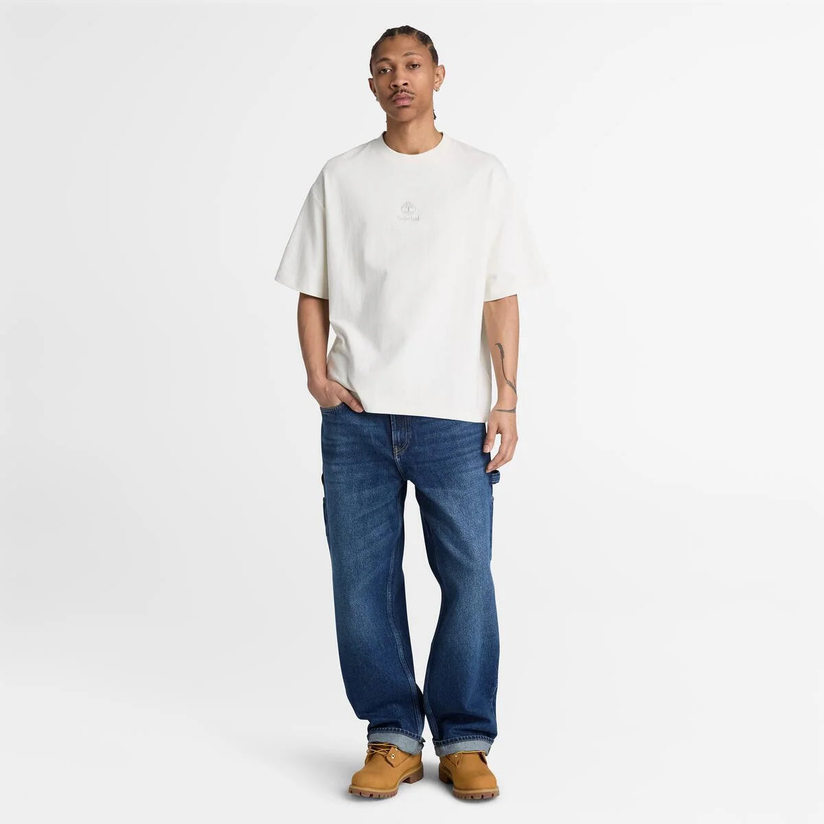 TBA-C4 (Timberland mens shorewood river relaxed fit tee vintage white) 102694304