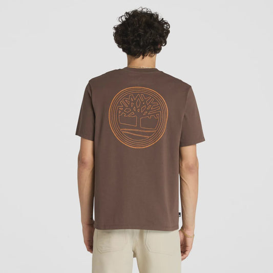 TBA-T3 (Timberland unisex back tree logo tee chocolate brown) 122593826