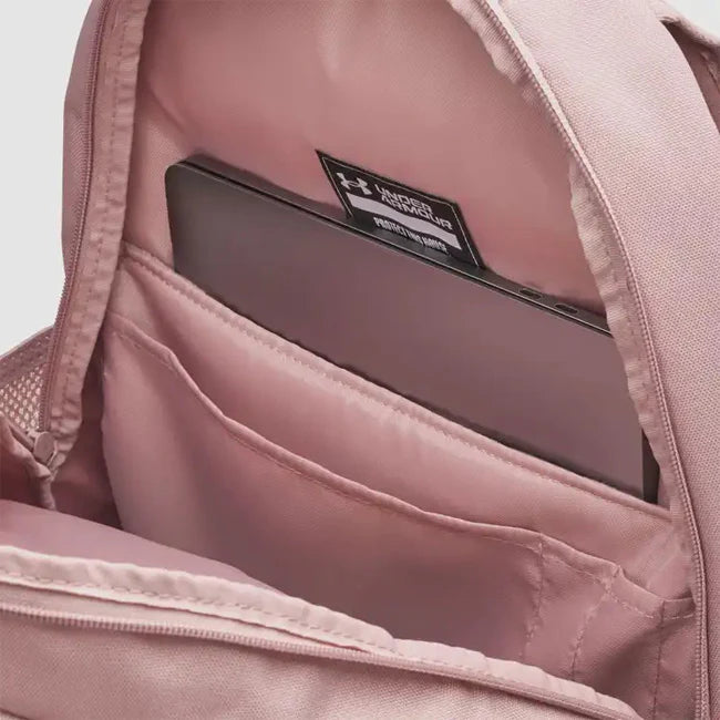 UAE-U14 (Under armour unisex hustle 6.0 backpack tourmaline pink/maroon mist) 112593913