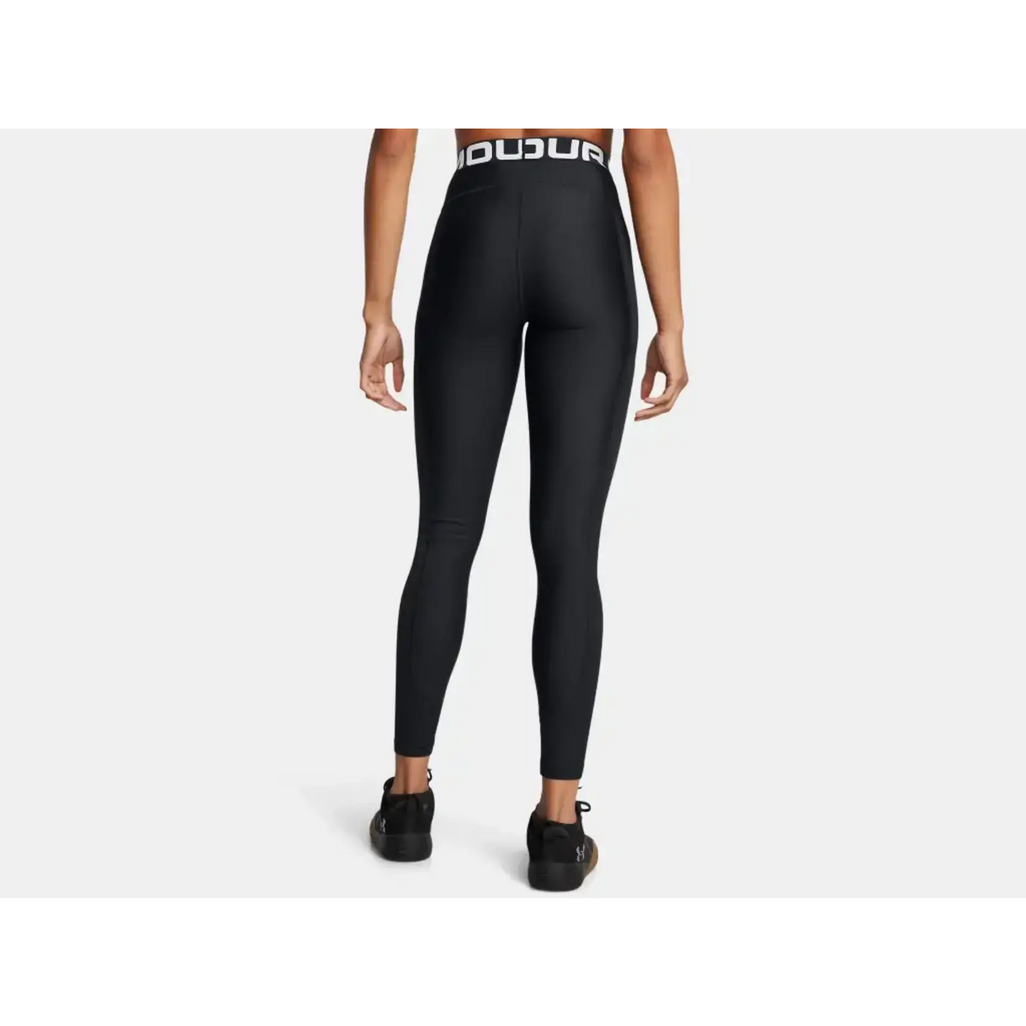 UAA-M13 (Under armour womens heat gear authentics rib tights black/white) 82493913