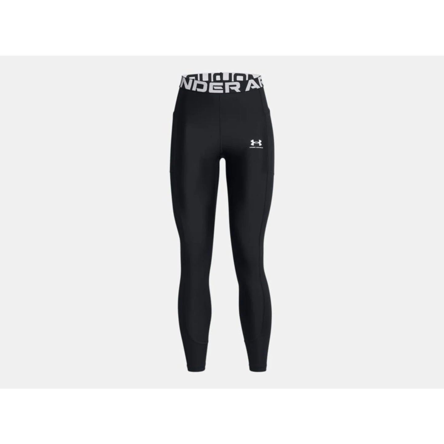 UAA-M13 (Under armour womens heat gear authentics rib tights black/white) 82493913