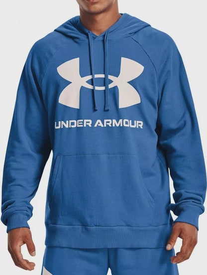 UAA-M7 (Men rival fleece big logo hoodie victory blue/onyx white) 52293913