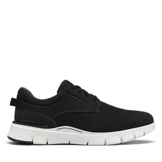 CL-A (Clarks mens step365 plain black nubuck shoes) 72697748