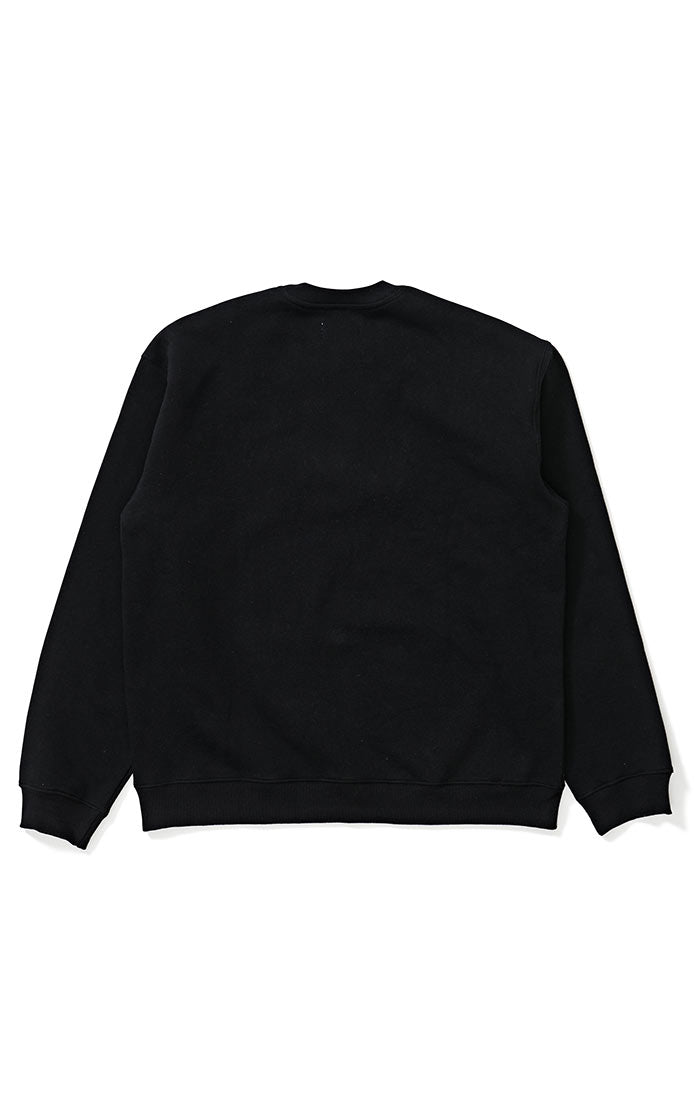 XLA-F (X-Large Chenille text logo crew black) 92295434 X-LARGE