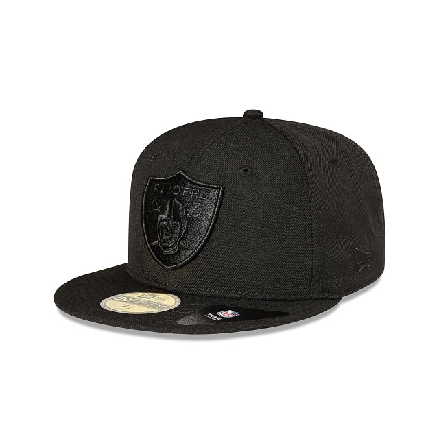 NEC-S65 (New era 5950 las vegas raiders black on black fitted hat) 72593000