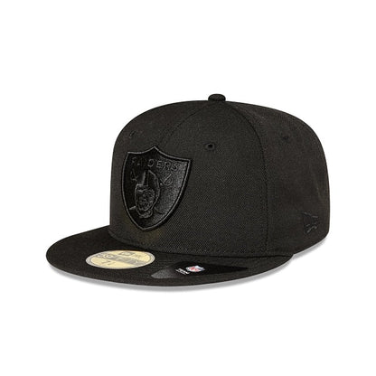 NEC-S65 (New era 5950 las vegas raiders black on black fitted hat) 72593000
