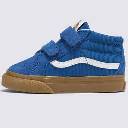 V-Q15 (Vans toddler sk8-mid reissue velcro croduroy pop blue) 32494436