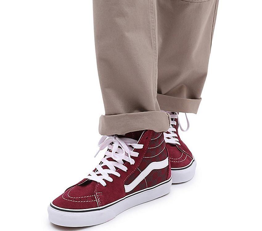Vans Sk8 Vans Couleur Bordeaux V-O14 (Vans Sk-8 Hi Monogram Port