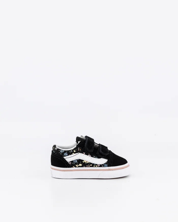 V-J15 (Vans toddler old skool velcro floral black/multi) 12493992