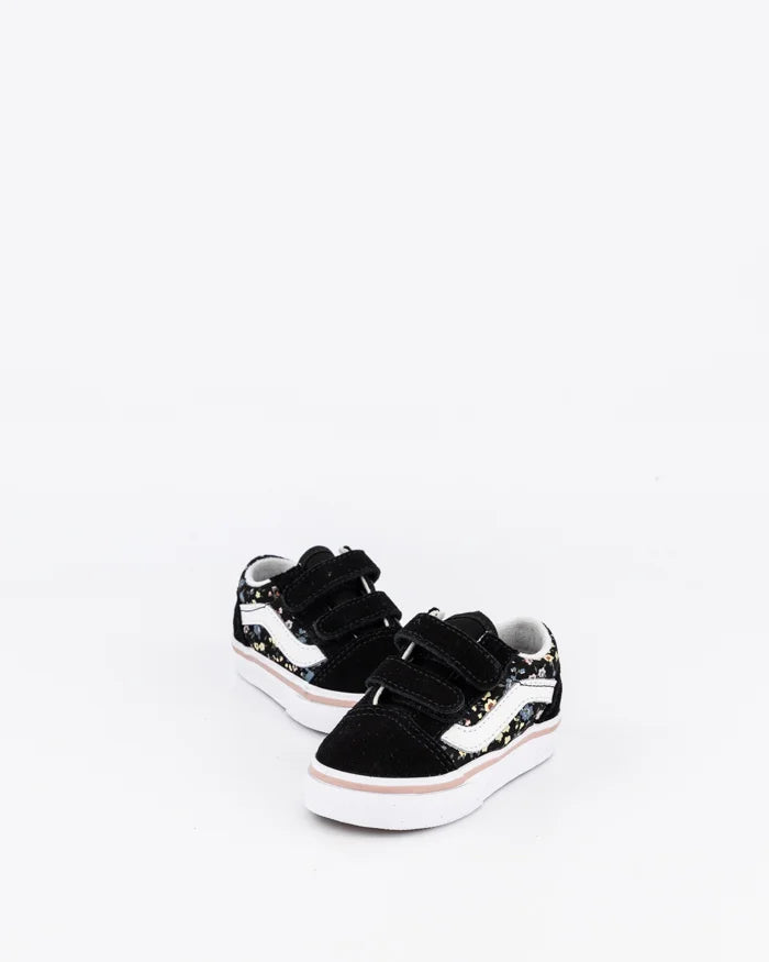 V-J15 (Vans toddler old skool velcro floral black/multi) 12493992