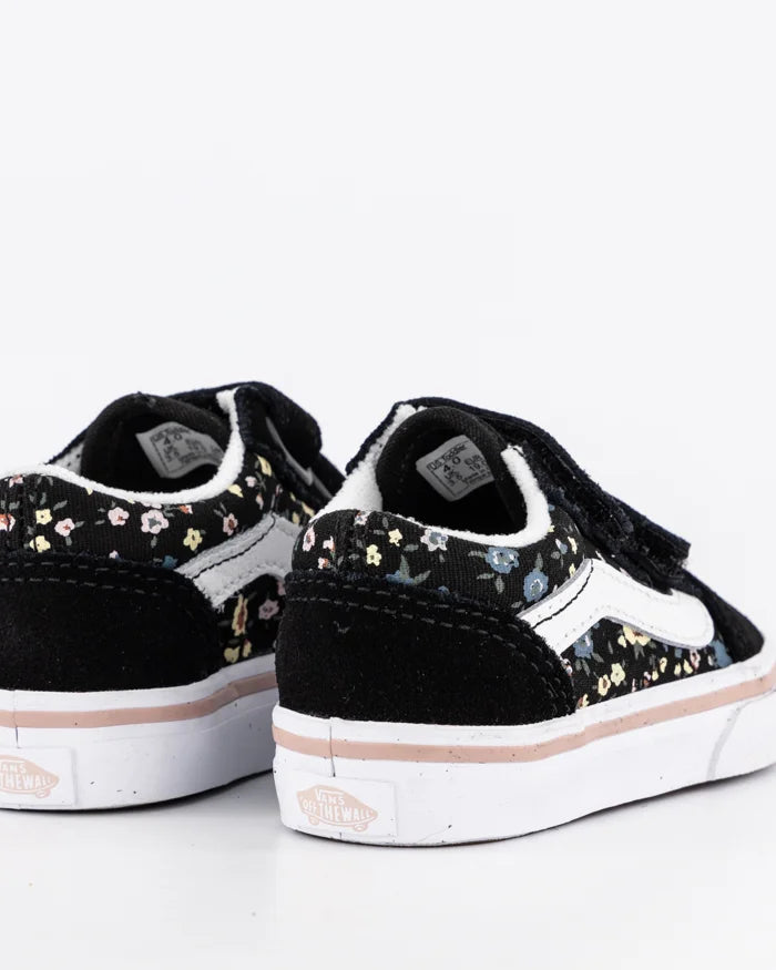 V-J15 (Vans toddler old skool velcro floral black/multi) 12493992