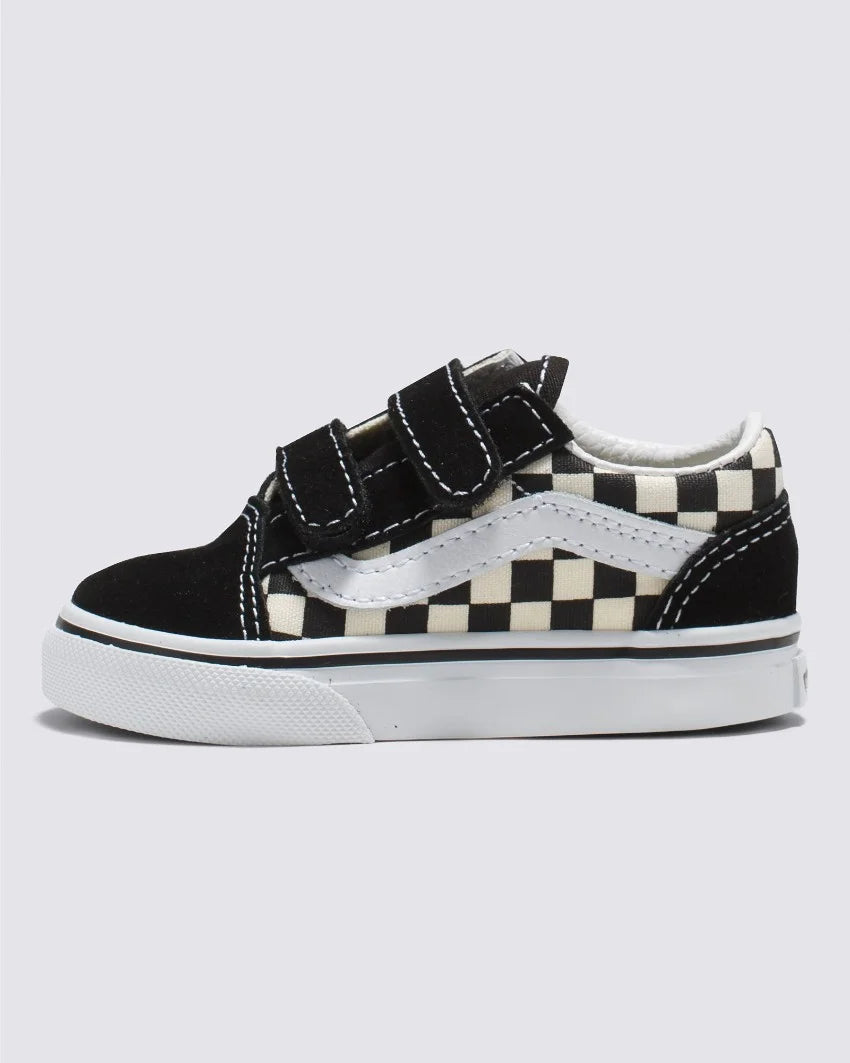 V-V14 (Vans old skool velcro primary check black/white) 72393549 VANS