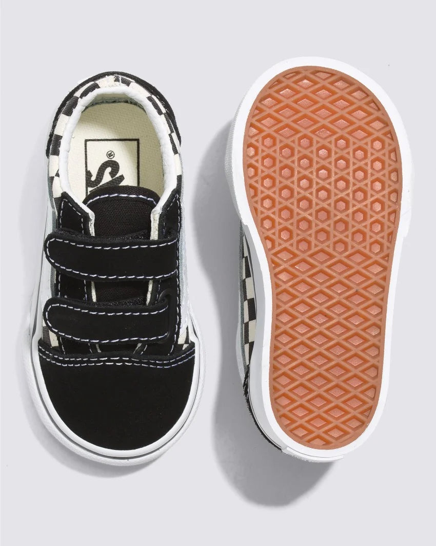 V-V14 (Vans old skool velcro primary check black/white) 72393549 VANS