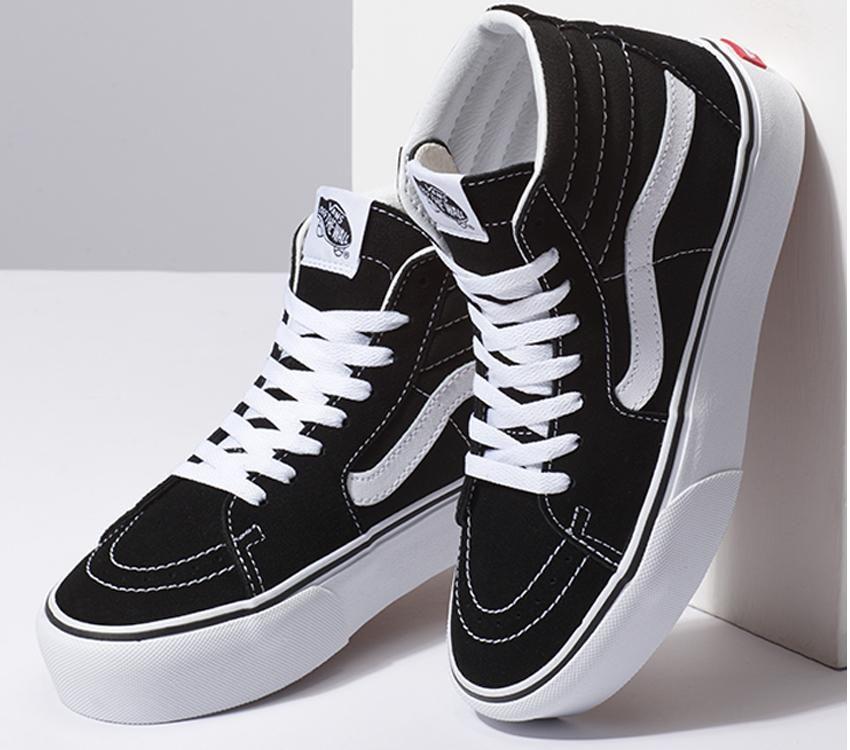 V-T14 (Vans sk8-hi platform 2.0 black/true white) 52397542 VANS