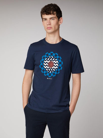 BSA-F (Op art tee dark navy) 112093041 - Otahuhu Shoes