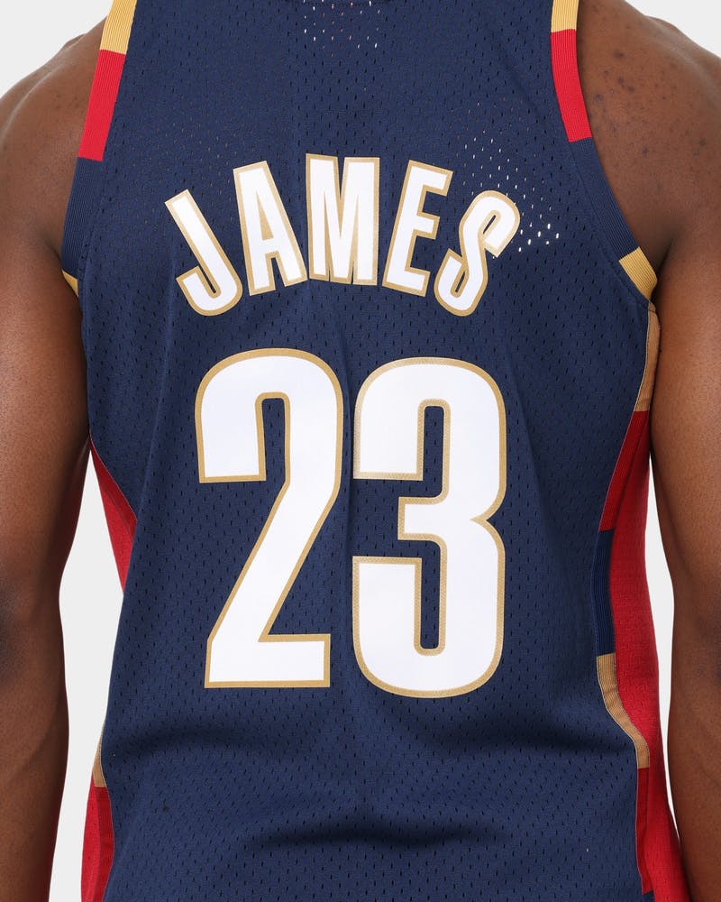 MNA-K15 (Swingman jersey cavs #23Lebron James 08-09 alt navy) 102198260 MITCHELL AND NESS