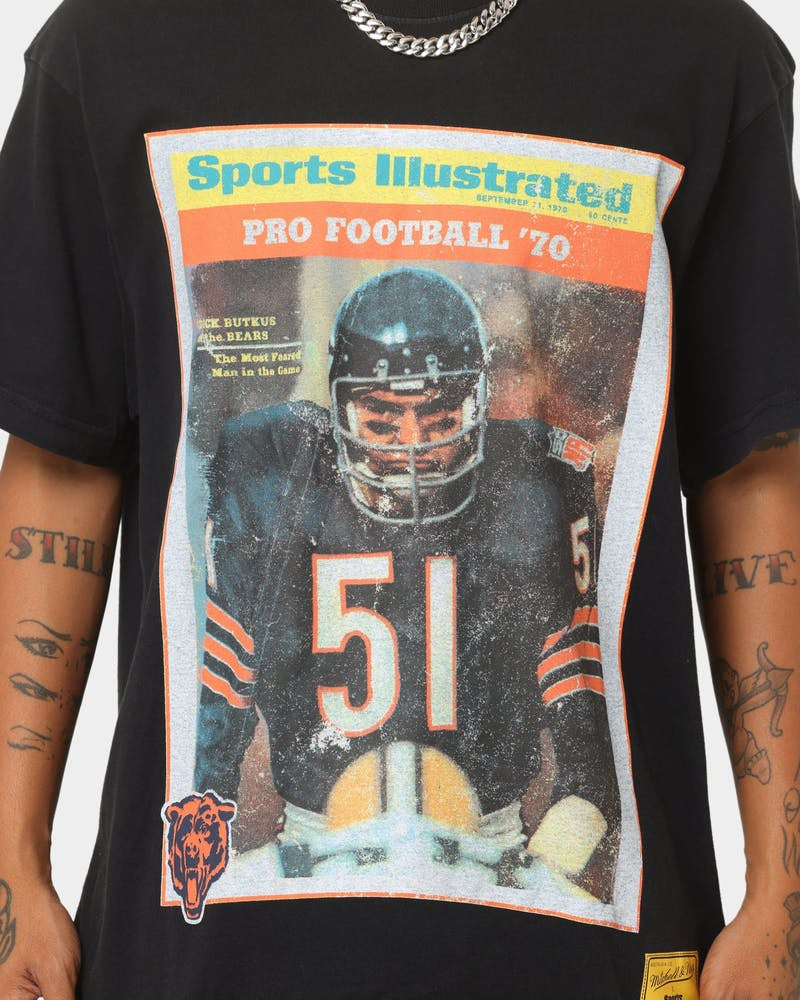 MNA-T16 (Nfl sports illustrated cover tee bears faded black MNCB0446) 112193913 MITCHELL AND NESS