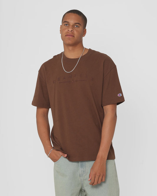 CA-V11 (Champion heritage 2k logo short sleeve t-shirt saddleback) 82393260