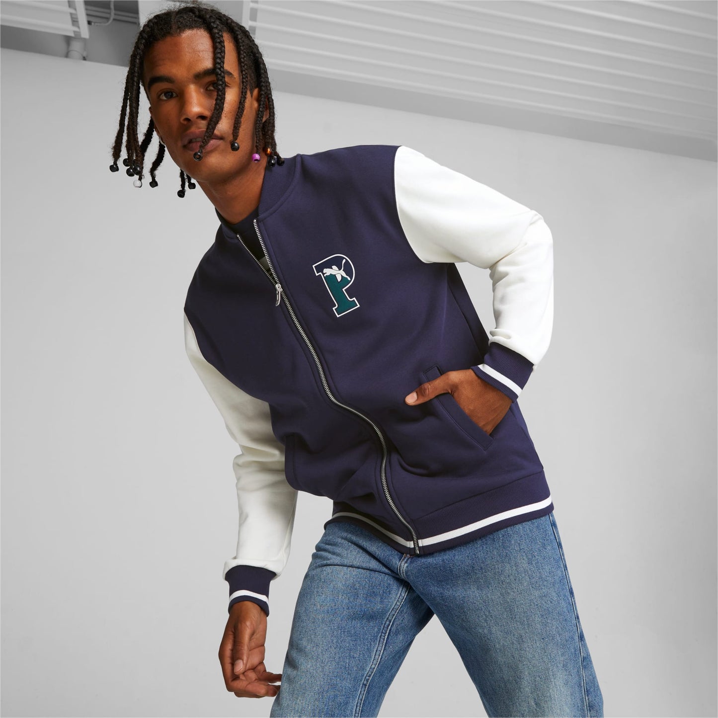 PA-G9 (Puma squad track jacket full zip navy) 112395500