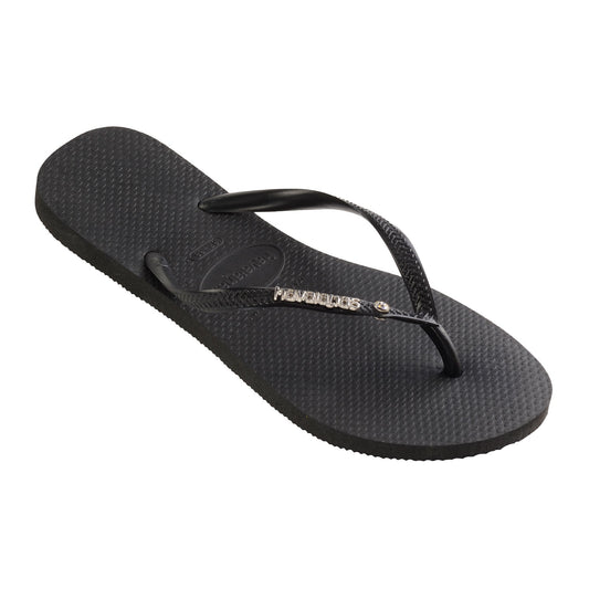 HA-WM6 (SLIM METAL LOGO CRYSTAL 0090 BLK/BLK) 52392608 HAVAIANAS