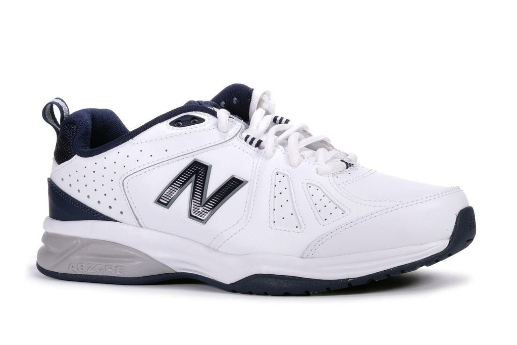 NB-G7 (White/navy 6E width) 32196570 - Otahuhu Shoes