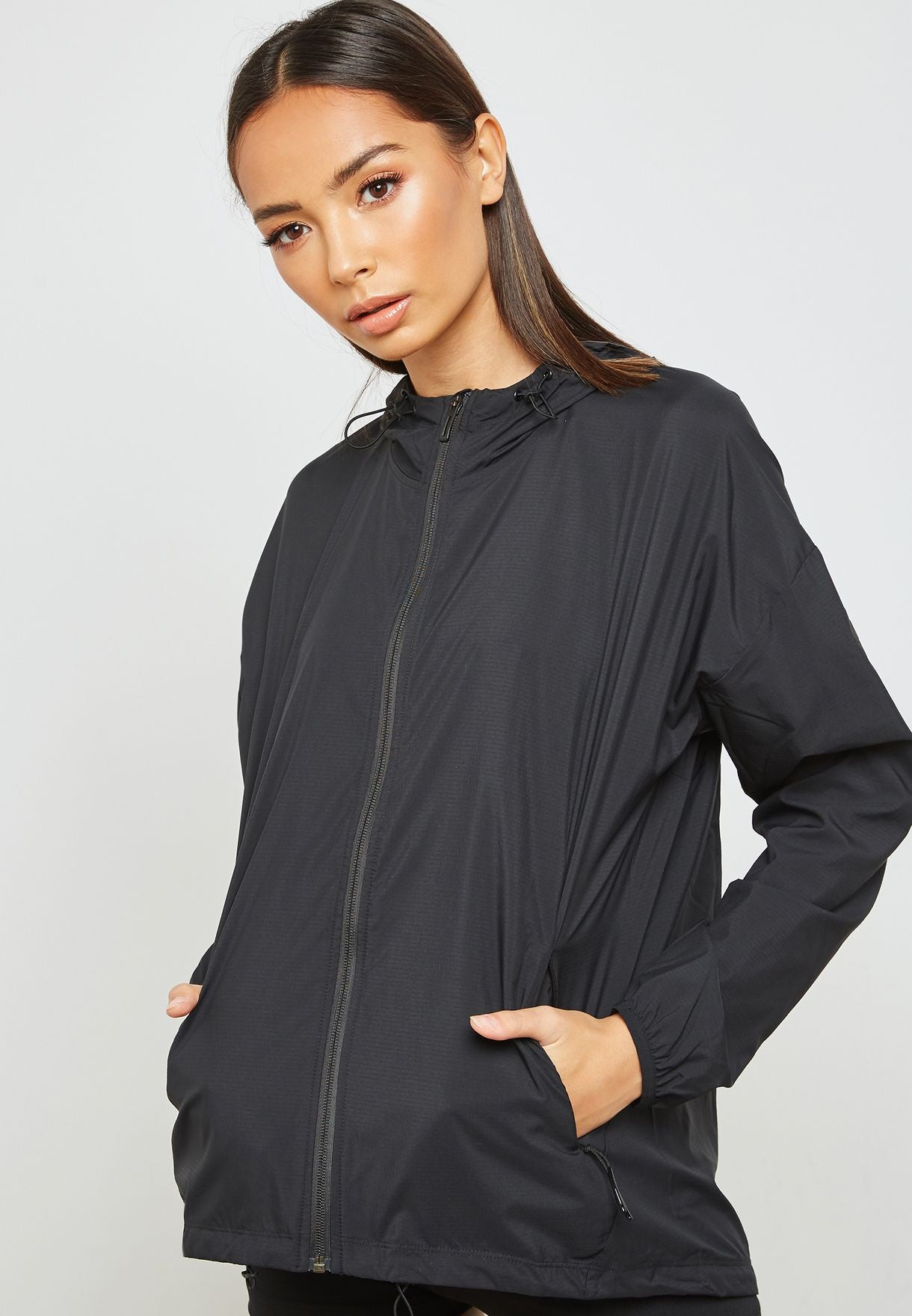 AA-L2 (Adidas woven cover up jacket black) 81896140 ADIDAS