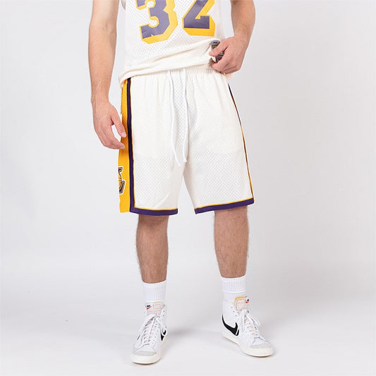 MNA-G25 (Mitchell and ness swingman shorts lakers off white) 12397391