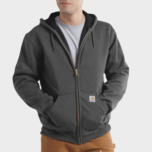 CHA-H3 (Carhartt rutland hooded zip front sweatshirt carbon heather) 82299074