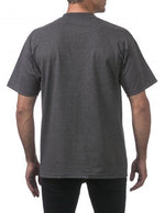 PC-E (Pro Club Men's Heavyweight Cotton Short Sleeve Crew Neck T-Shirt-Charcoal) - Otahuhu Shoes