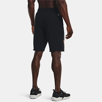 UAA-Q9 (Under armour mens project rock terry tri shorts black/ivory) 32293043 UNDER ARMOUR