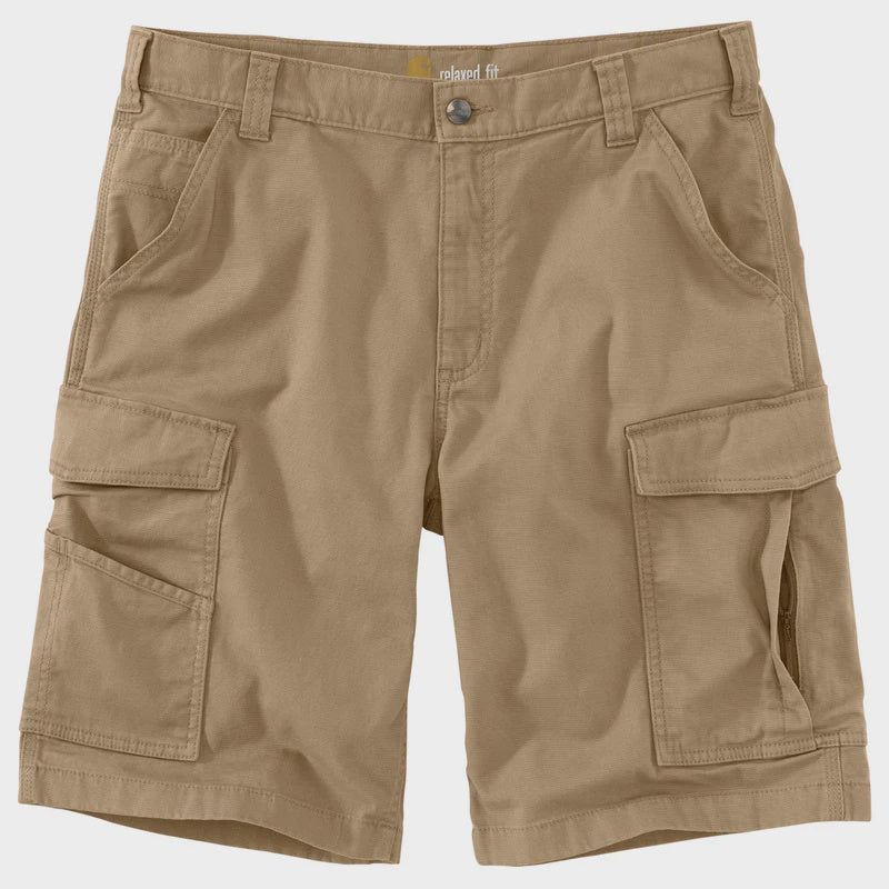 CHA-C5 (Carhartt rugged flex relaxed fit canvas cargo work short dark khaki) 122396052