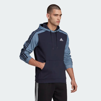 AA-X14 (Adidas essentials melange french terry hoodie legend ink/metallic) 72295630 ADIDAS