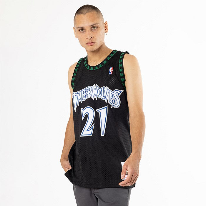 MNA-G33 (Mitchell and ness nba swingman jersey twolves garnett 21 alternate 97-98 black) 112398695