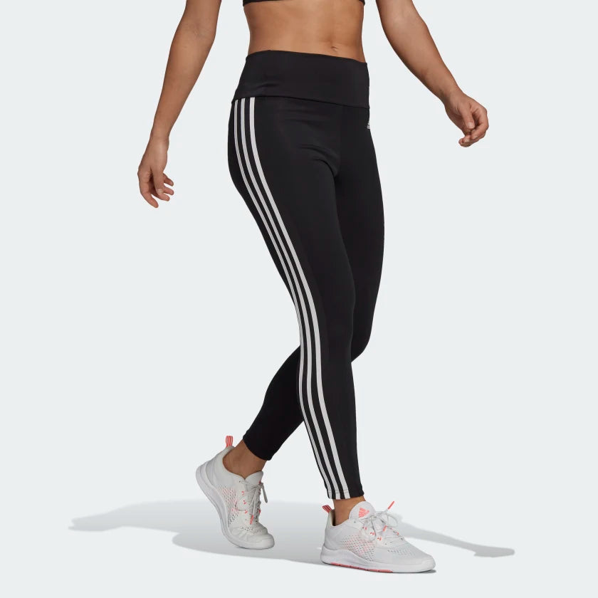 AA-V14 (Adidas designed to move high rise 3-stripes 7/8 sport tights black/white)  72293585 ADIDAS