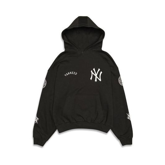 NEA-B3 (NE0297Q222 Oversize hoodie new york yankees black/metalic silver) 52294950 NEW ERA