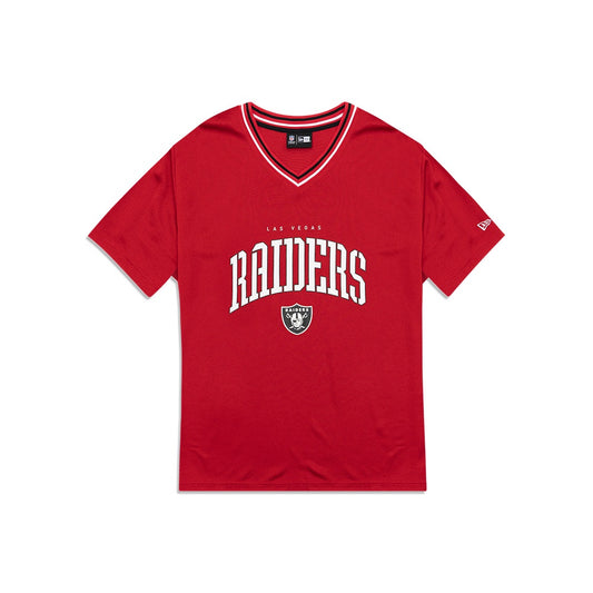 NEA-J4 (Oversize la raiders v neck mesh tee red) 92294000 NEW ERA