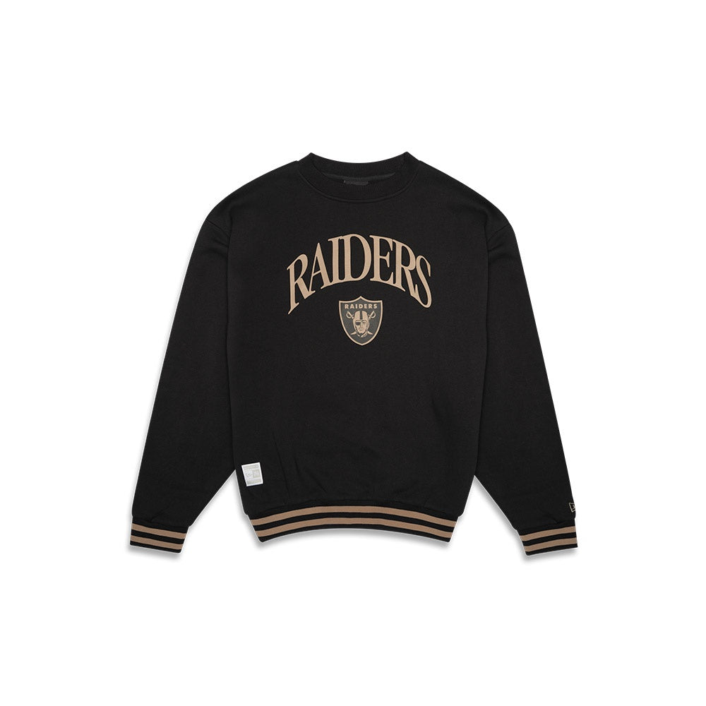 NEA-M6 (New era la raiders oversize sweatshirt black/camel) 52396000 NEW ERA