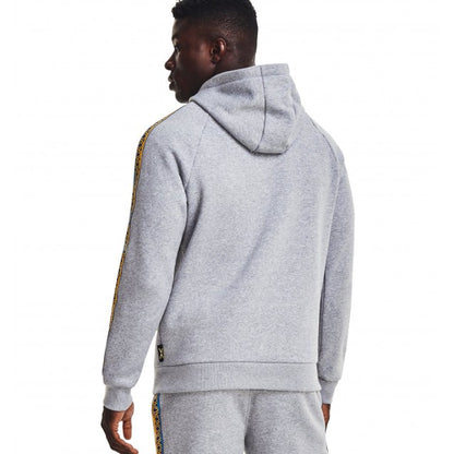 UAA-O3 (Mens curry fleece pull over hoodie modgrey light/taxi/radar blue) 102196087 UNDER ARMOUR