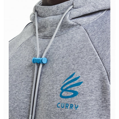 UAA-O3 (Mens curry fleece pull over hoodie modgrey light/taxi/radar blue) 102196087 UNDER ARMOUR