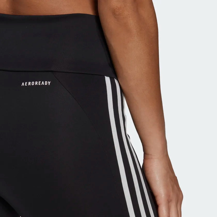 AA-V14 (Adidas designed to move high rise 3-stripes 7/8 sport tights black/white)  72293585 ADIDAS