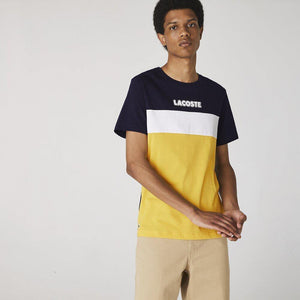 LCA-D6 (Lacoste colour block t-shirt navy blue/white) 32195217 - Otahuhu Shoes