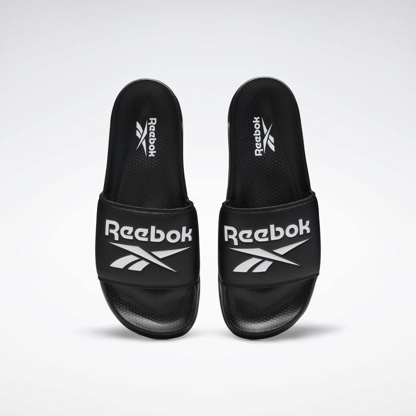 R-I12 (Reebok classic slide black/white) 32192560 - Otahuhu Shoes