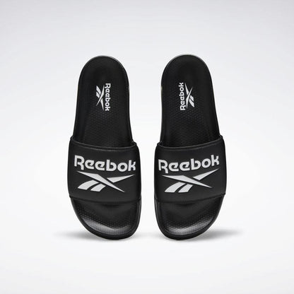 R-I12 (Reebok classic slide black/white) 32192560 - Otahuhu Shoes