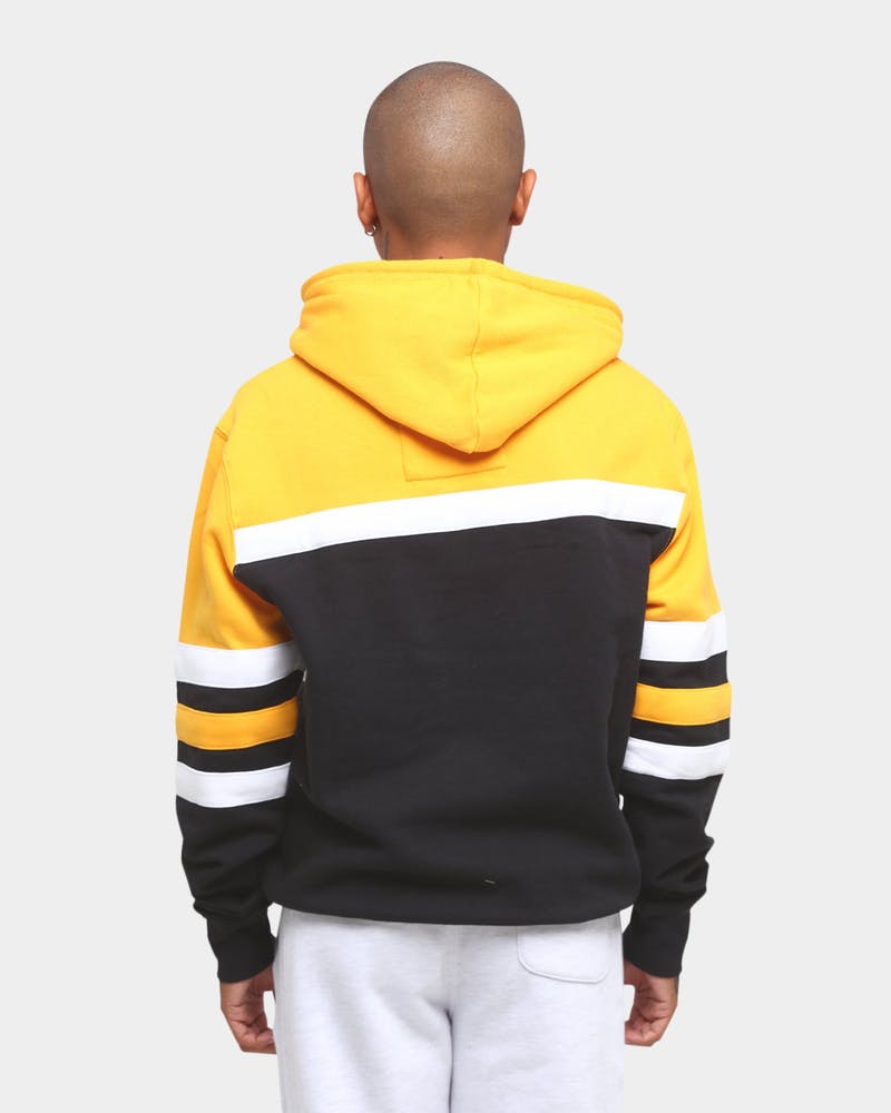 MNA-V13 (Head coach hoody steelers black/yellow) 1021998695 MITCHELL AND NESS