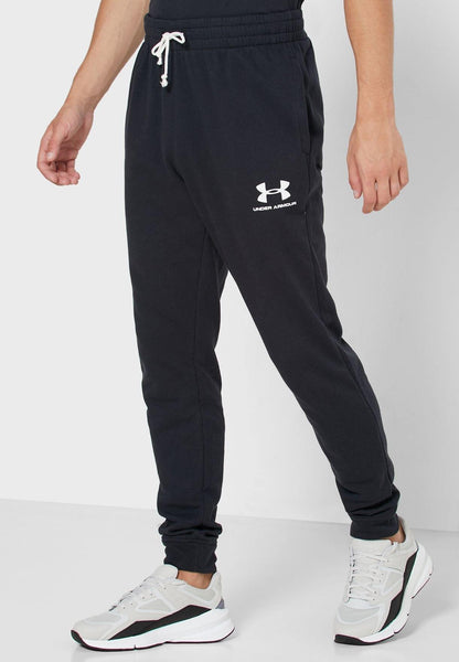 UAA-Y2 (Mens sportstyle terry jogger 001 black/white) 102092921 - Otahuhu Shoes