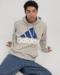AA-S20 (Adidas big logo 3 stripe hoodie medium grey heather/white/ ADIDAS