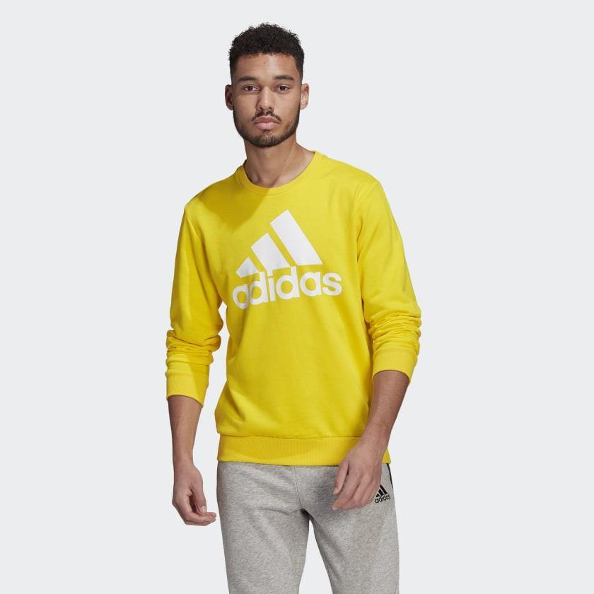 AA-R10 (M essential big logo sweatshirt yellow/white) 62194095 - Otahuhu Shoes