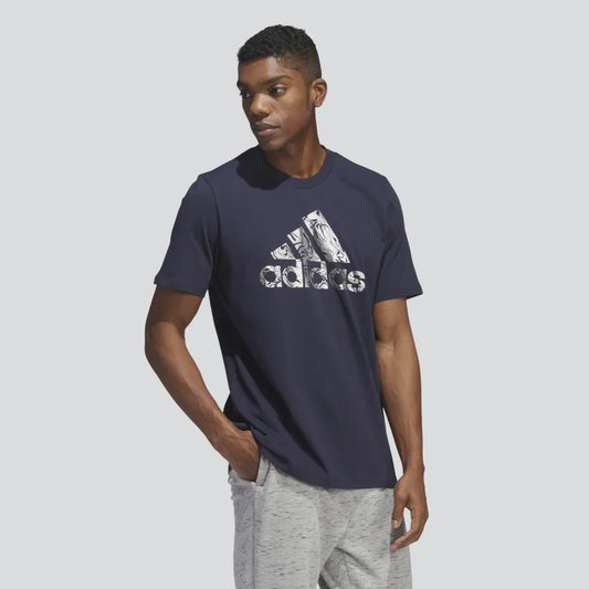 AA-Y15 (Adidas metallic foil badge of sport tee legend ink/silver) 112292560 ADIDAS