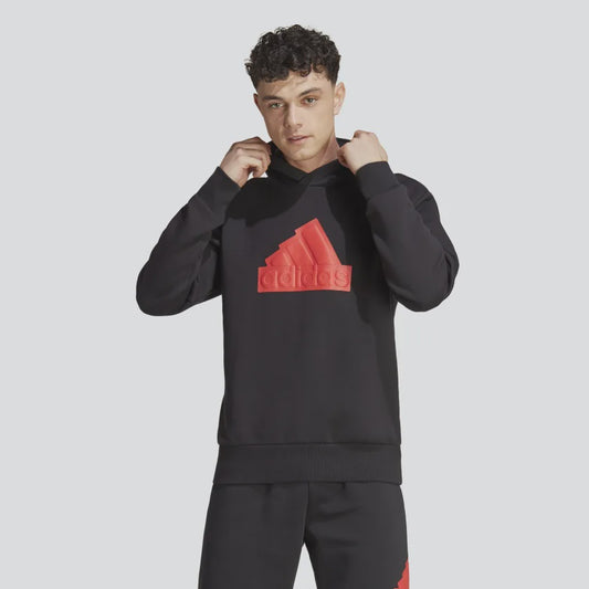 AA-G19 (Adidas future icons badge of sport hoodie black/bright red) 32295630 ADIDAS