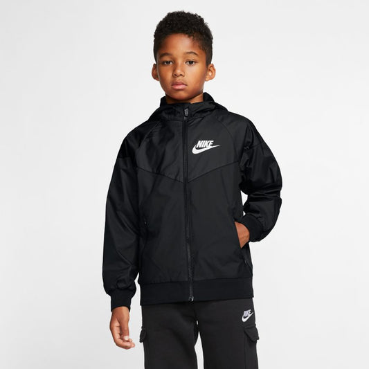 NA-Q31 (B nike sportswear workout jacket with hood black/white) 72194348 NIKE